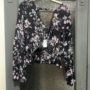 Summer evening floral top